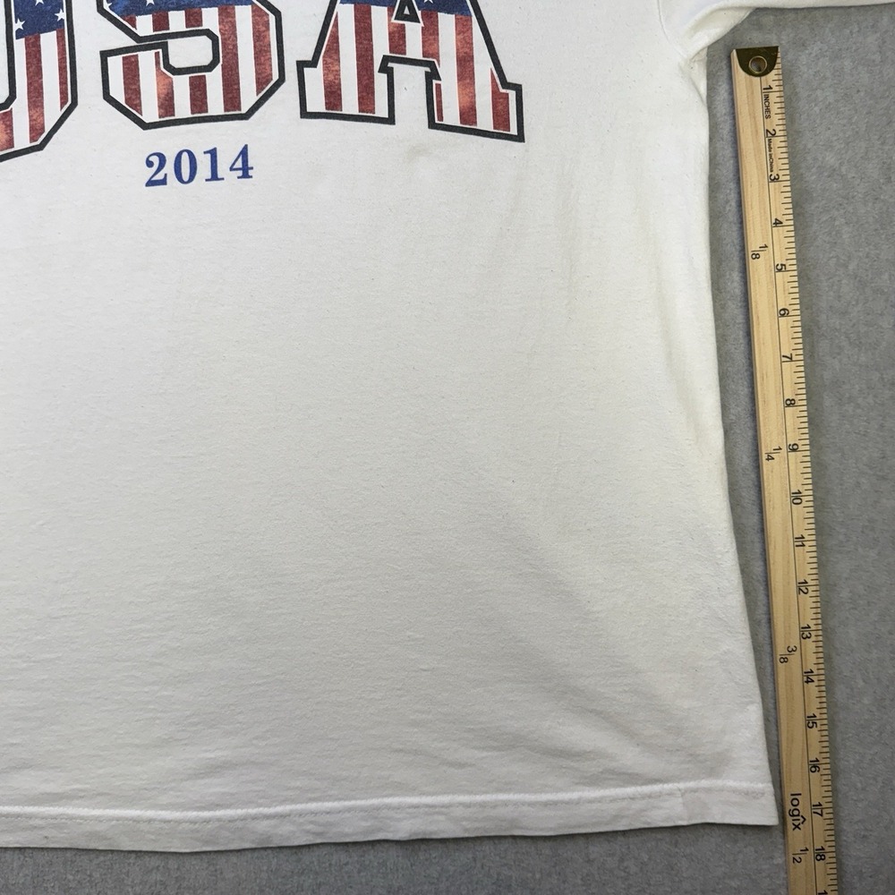 USA 2014 Patriotic American Flag Stars Stripes Graphic Tee XL Made in USA - Picture 6 of 8